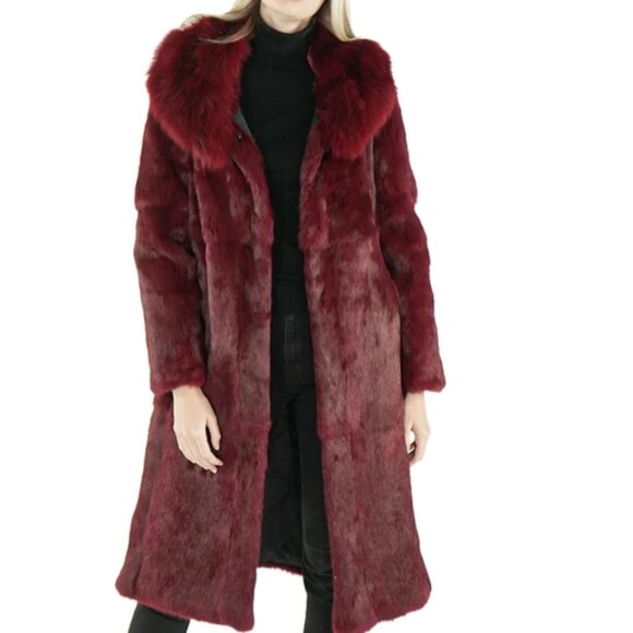 VTG VINTAGE REAL FUR WITH LEATHER TRIM FULL LENGTH COAT FOR THE GOAT - Picture 13 of 16